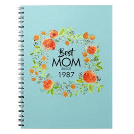 Beste mama sinds Waterverf Floral Notitieboek