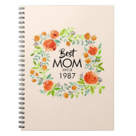 Beste mama sinds Waterverf Floral Notitieboek