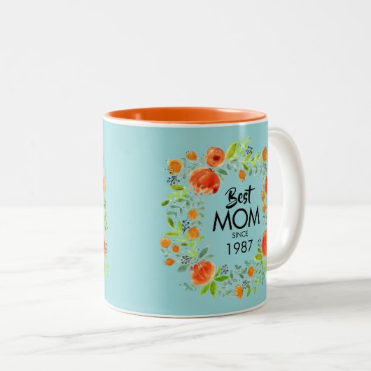 Beste mama sinds Waterverf Koffiekoffie Mok (Voorkant rechts)
