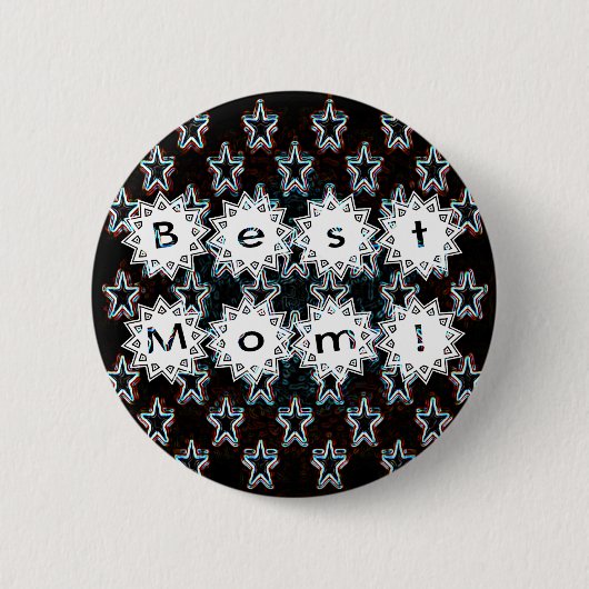 Beste mama sterren in Neon Button (Voorkant)