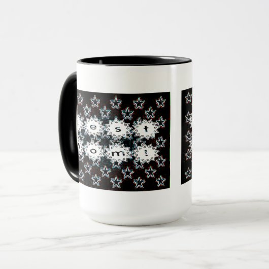 Beste mama sterren in Neon Mok (Voorkant links)