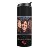 Beste Mama Stripe Circle Foto Thermosbeker (Gedraaid links)