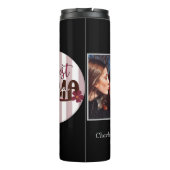 Beste Mama Stripe Circle Foto Thermosbeker (Achterkant)