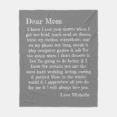 Beste mama Typografie Letter Personalized Fleece Deken (Voorkant)