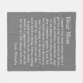 Beste mama Typografie Letter Personalized Fleece Deken (Voorkant (Horizontaal))