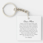 Beste mama Typografie Letter Personalized Sleutelhanger (voorkant)