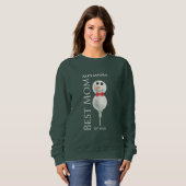 Beste mama van Par :Golf Ball Snowman Red green Sw Trui (Voorkant volledig)
