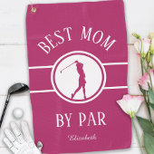 Beste mama van Par Golfer Sportmonogram Weomens Ro Golfhanddoek