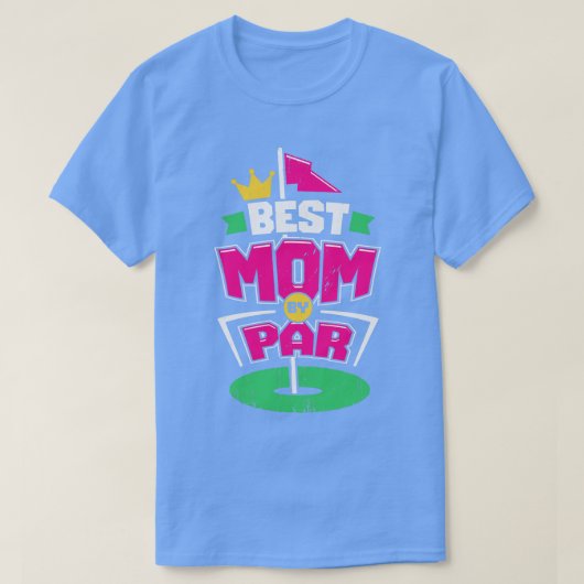 Beste mama van Par Golfing Moeder Gift T-shirt (Design voorkant)