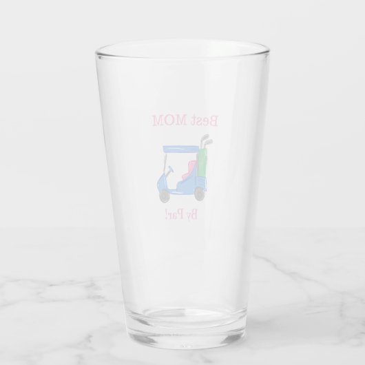 Beste mama van Par Preppy Golf Glas (Achterkant)