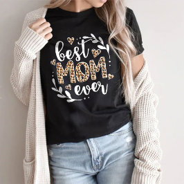Beste mama, vrouwelijk T-shirt, Bloem T-shirt
