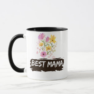 Beste mama waterverf bloemen koffiemok mok