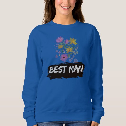 Beste Mama Waterverf Bloemen sweatshirt (Voorkant)