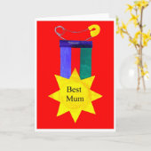 'Beste Mama' Wenskaart Kaart (Gele Bloem)