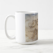 Beste mama, zand schrijven strandliefhebber mok (Links)