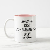 Beste Mamaw ooit Tweekleurige Koffiemok (Links)