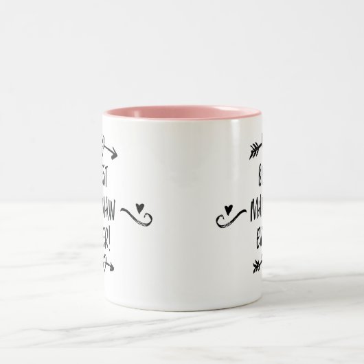 Beste Mamaw ooit Tweekleurige Koffiemok (Center)