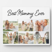 Beste Mamma Ooit Aangepaste Moderne 6 Foto Collage Fotoplaat (Voorkant)