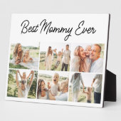 Beste Mamma Ooit Aangepaste Moderne 6 Foto Collage Fotoplaat (Zijkant)