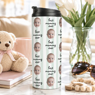 Beste Mamma Ooit Baby Gezicht Foto Uitknippen Funn Thermosbeker