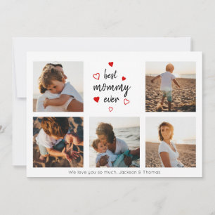 Beste Mamma Ooit Handgeschreven Typografie 5 Foto' Kaart