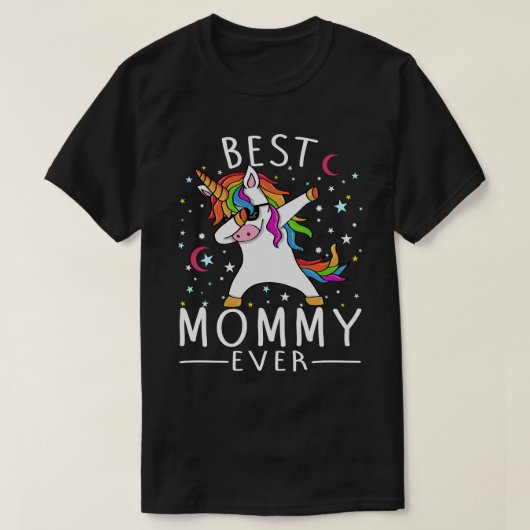 Beste mammie ooit abbing Unicorn T-shirt (Design voorkant)