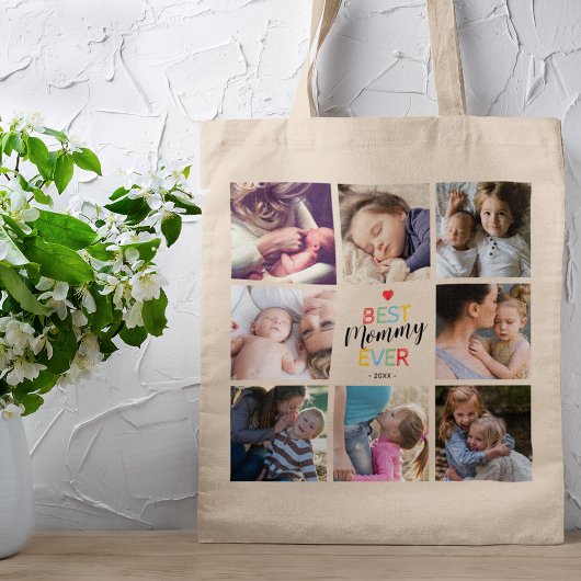 Beste mammie ooit fotocollage tote bag
