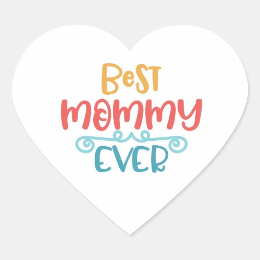 Beste mammie ooit geweldig cadeau voor moeder hart sticker (Voorkant)