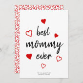Beste mammie ooit rood hart geen foto-Moederdag Feestdagenkaart (Voorkant / Achterkant)