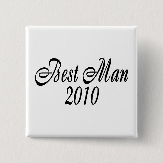 Beste man 2010 vierkante button 5,1 cm (Voorkant)