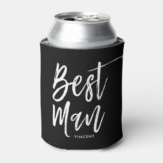 Beste man | Aangepaste bruiloft in Script-stijl Blikjeskoeler (Blikje Voorkant)