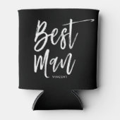 Beste man | Aangepaste bruiloft in Script-stijl Blikjeskoeler (Voorkant)