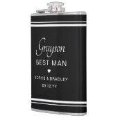 Beste Man Aangepaste Gepersonaliseerde Trouwfeest Heupfles (Links)