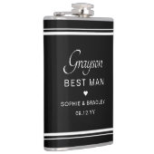 Beste Man Aangepaste Gepersonaliseerde Trouwfeest Heupfles (Rechts)