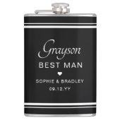 Beste Man Aangepaste Gepersonaliseerde Trouwfeest Heupfles (Voorkant)