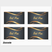 Beste man (b/g) rechthoekige sticker (Vel)