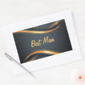 Beste man (b/g) rechthoekige sticker (Envelop)