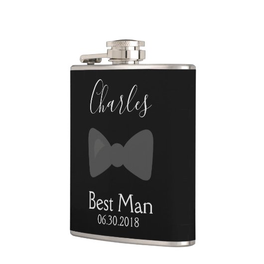 Beste Man Bachelor Party Bow Stropdas Heupfles (Links)