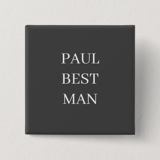 BESTE MAN BADGE BUTTON BRUILOFT BACHELOR (Voorkant)