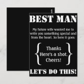 Beste man bedankt briefkaart (Voorkant / Achterkant)