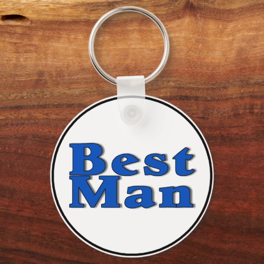Beste man (blauw) sleutelhanger (Voorkant)
