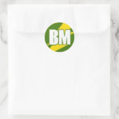 Beste man (BM) Ronde Sticker (Tas)