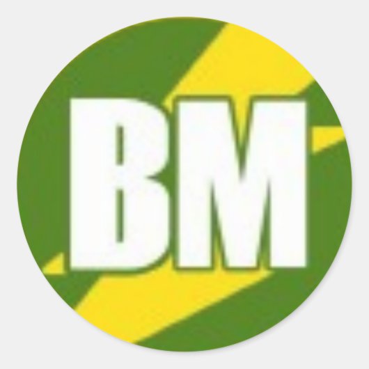 Beste man (BM) Ronde Sticker (Voorkant)