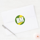 Beste man (BM) Ronde Sticker (Envelop)