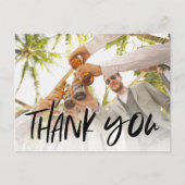 Beste man bruiloft foto dank u briefkaart (Voorkant)