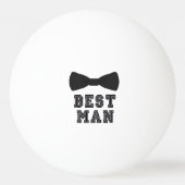Beste man bruiloft groomsmen boeg stropdas pingpongbal (Voorkant)