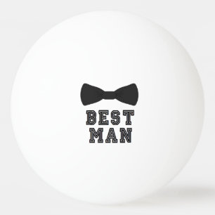 Beste man bruiloft groomsmen boeg stropdas pingpongbal