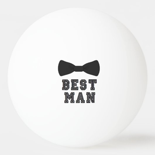 Beste man bruiloft groomsmen boeg stropdas pingpongbal (Voorkant)