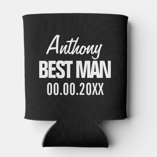 Beste Man bruiloft gunst koelbox voor bruidsjonker Blikjeskoeler (Achterkant)