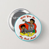 Beste Man Bruiloft ID Button (Voorkant /achterkant)
